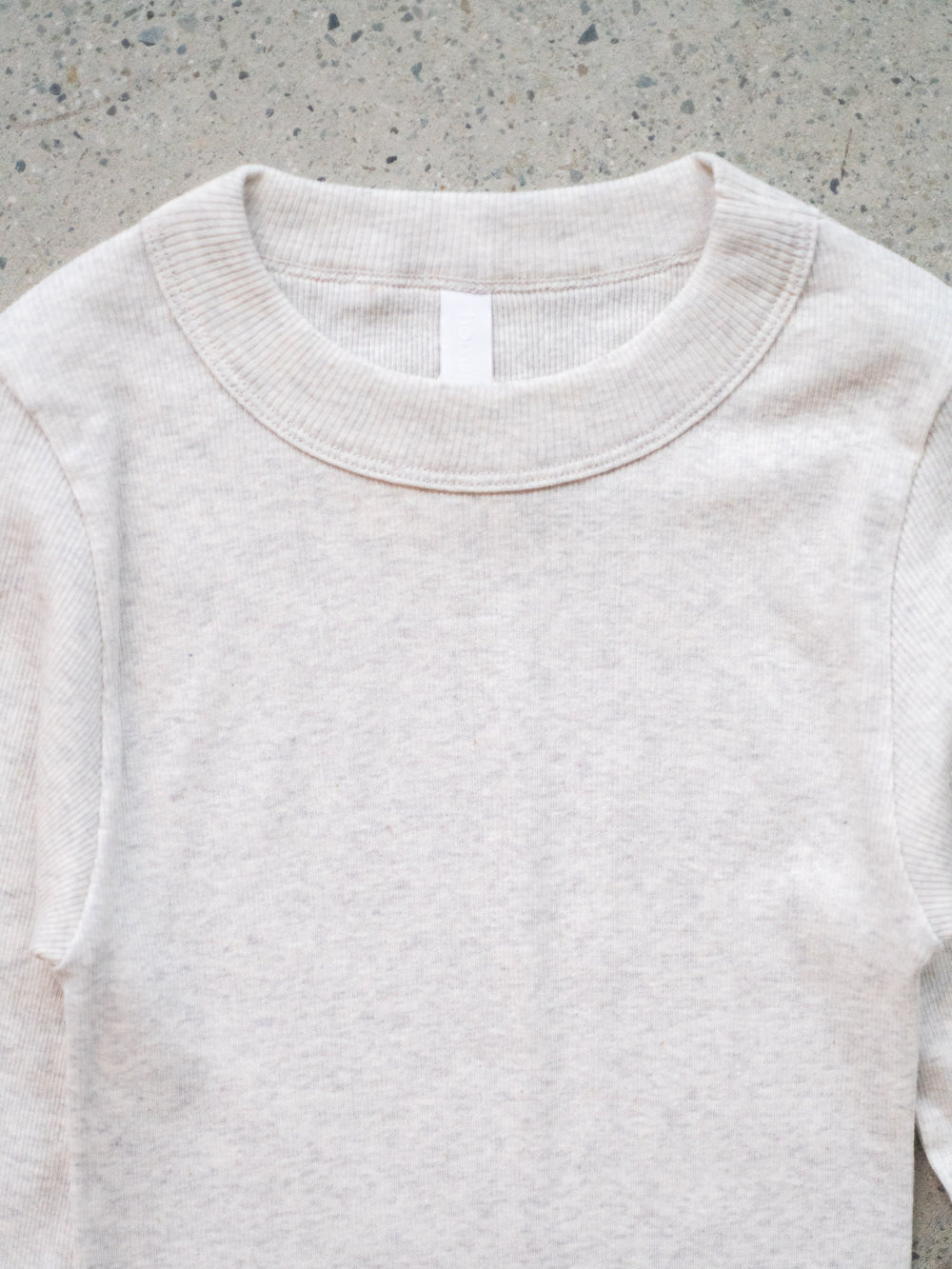 Ribbed Cotton Crewneck Shirt - Oatmeal