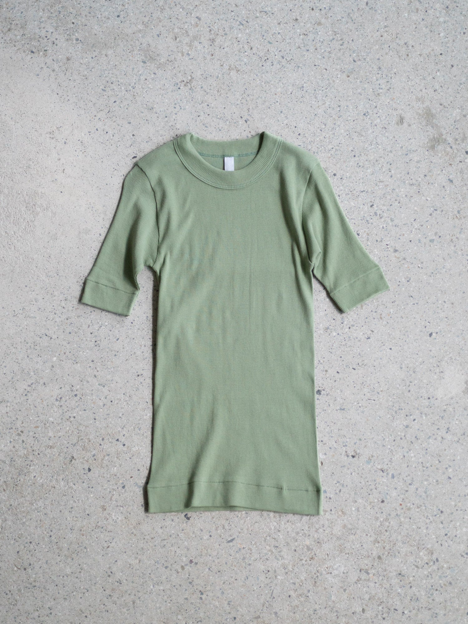 Crewneck Half Sleeve Shirt - Sage Green