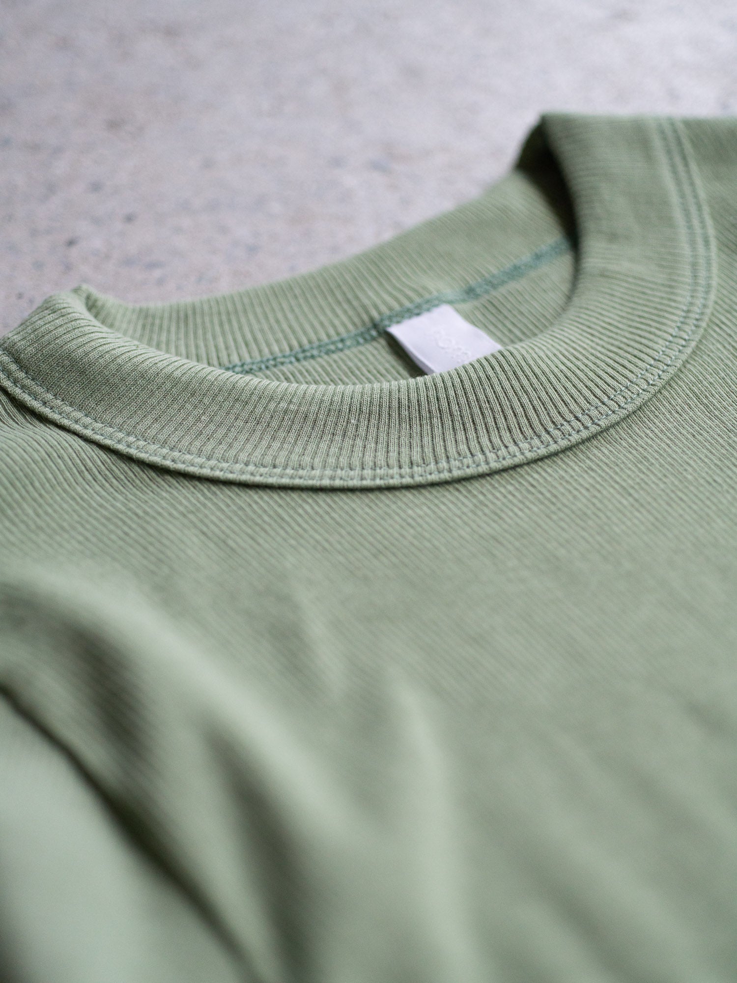 Ribbed Cotton Half Sleeve Shirt - Sage Green