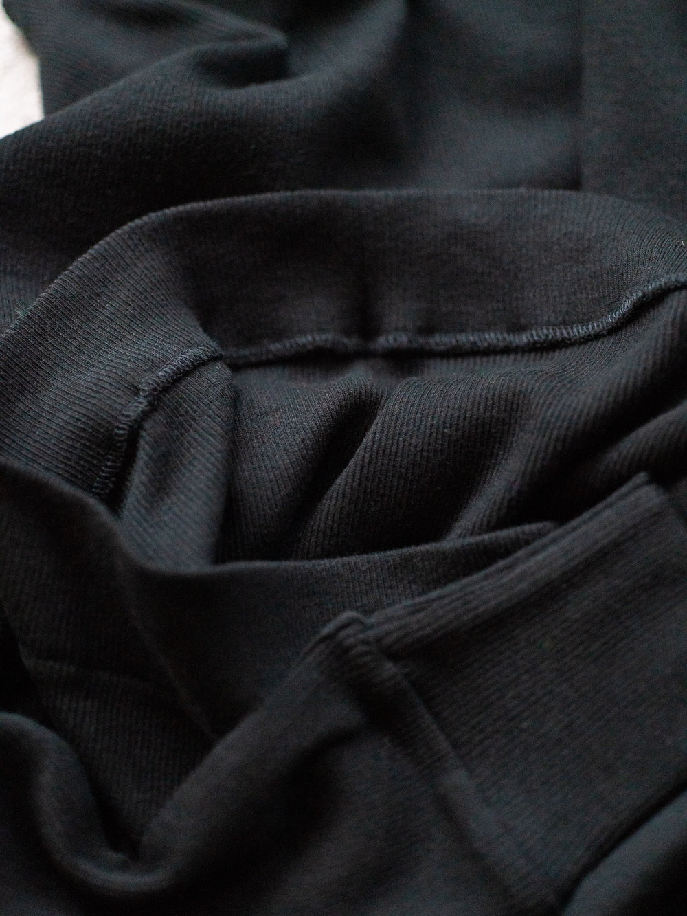 Ribbed Cotton Turtleneck Shirt - Black