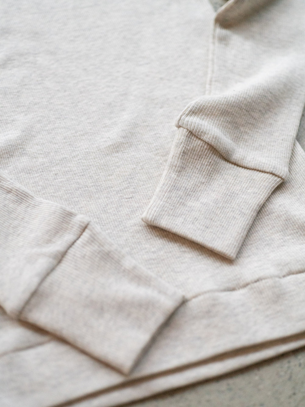 Ribbed Cotton Crewneck Shirt - Oatmeal