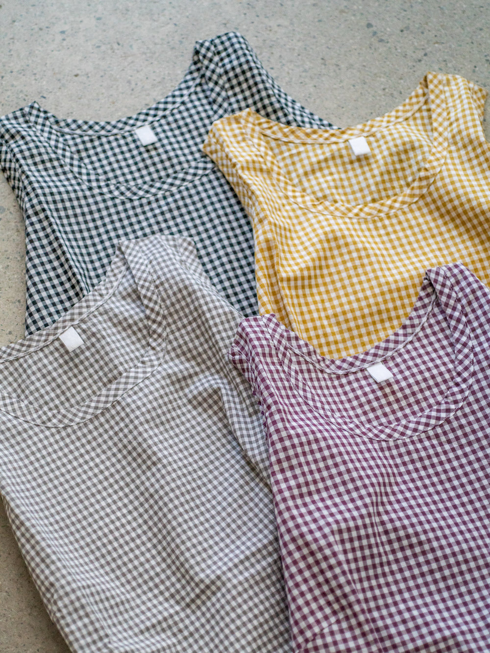 Gingham Sleeveless Blouse