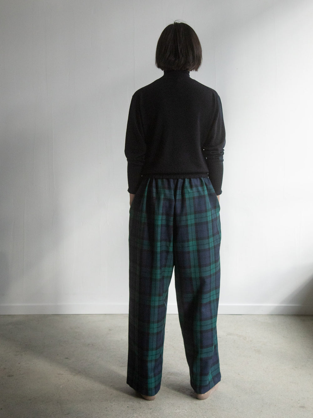 Wool Tartan Long Pants