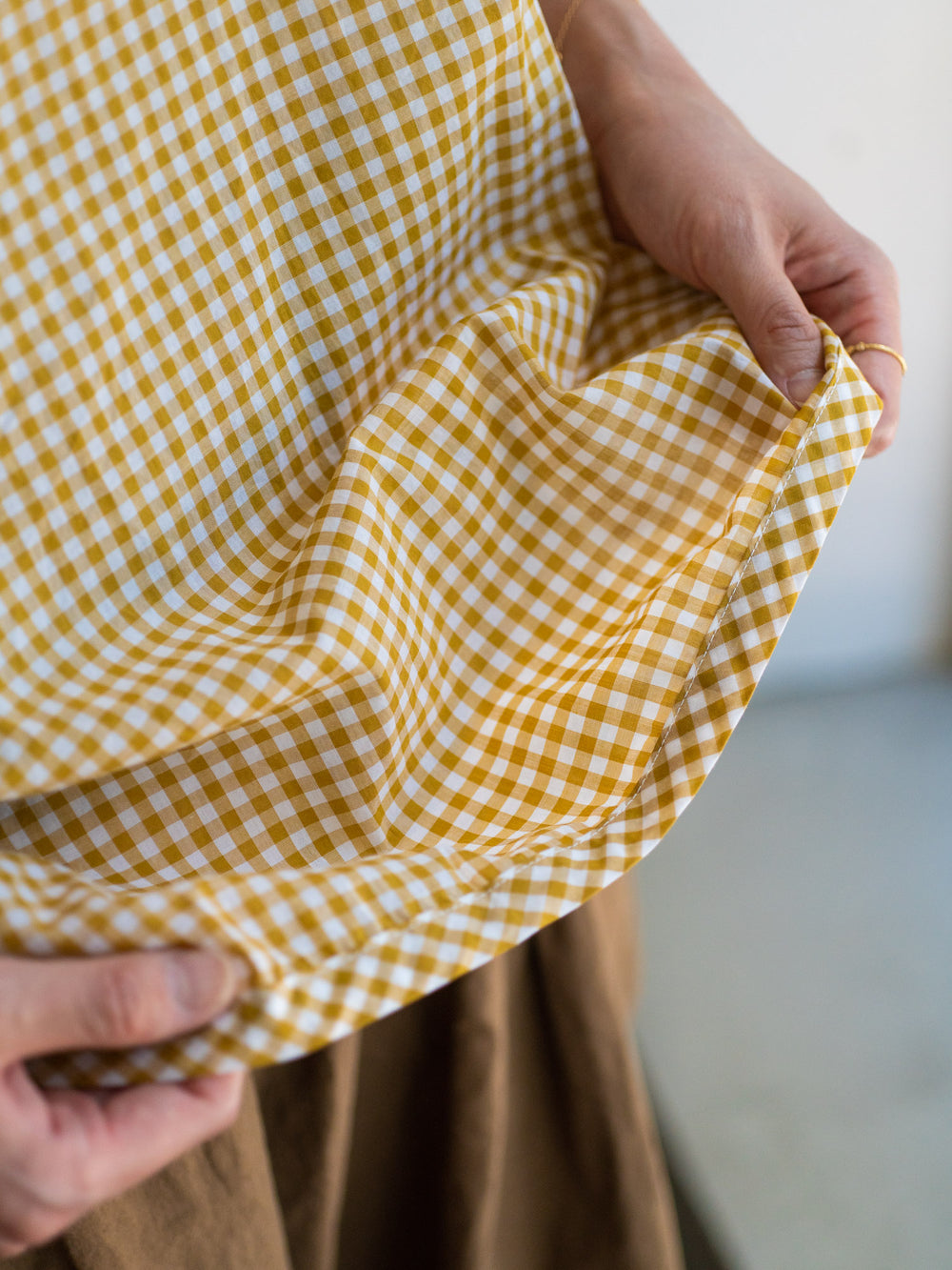 Gingham Sleeveless Blouse