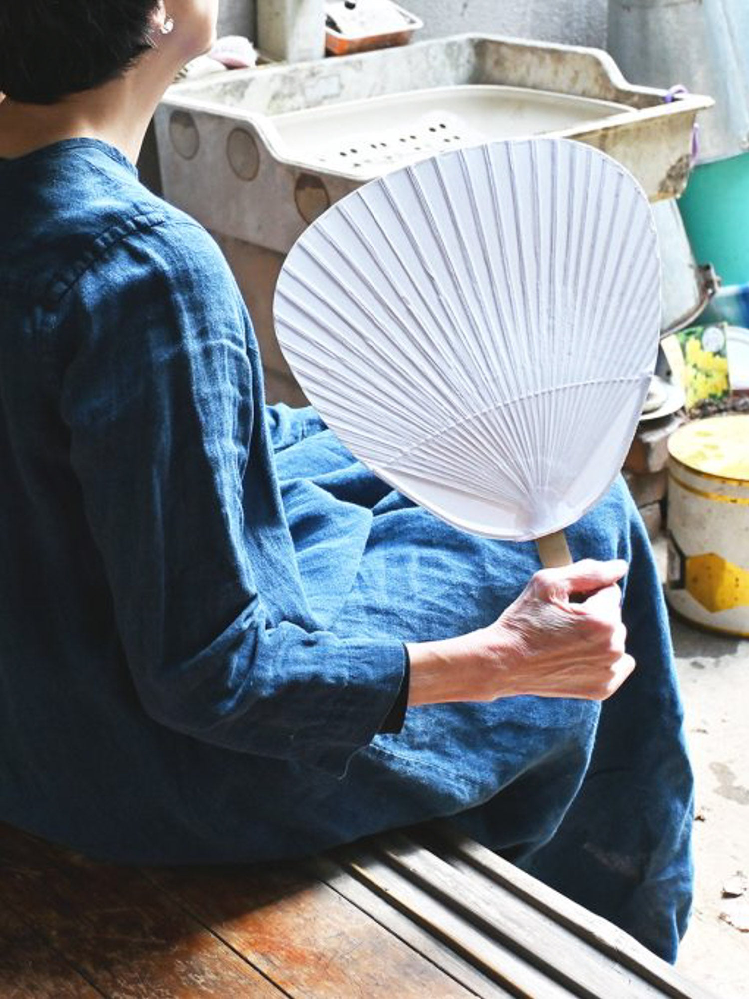 White Paper Paddle Fan