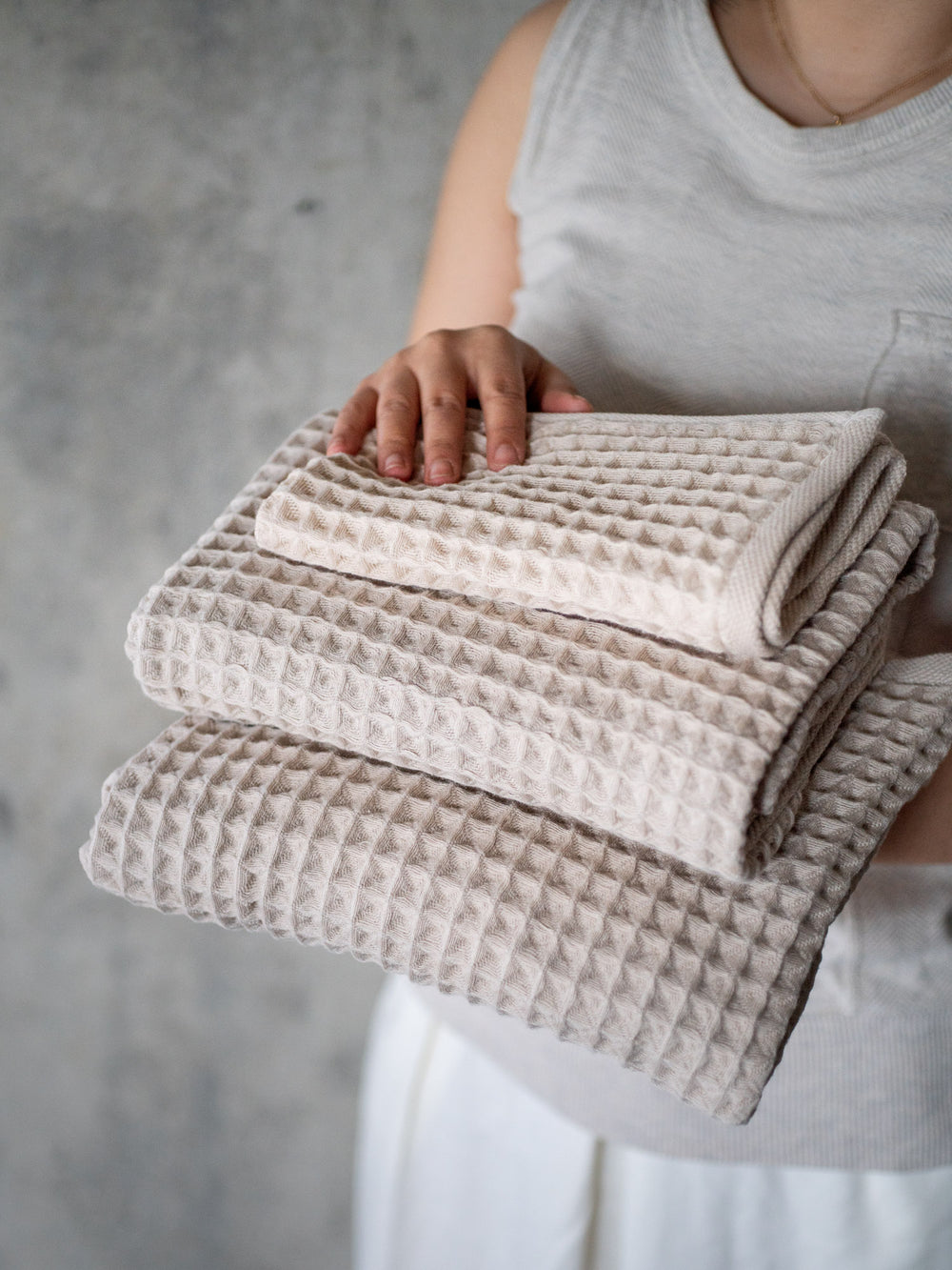 Air Waffle Towel – Beige