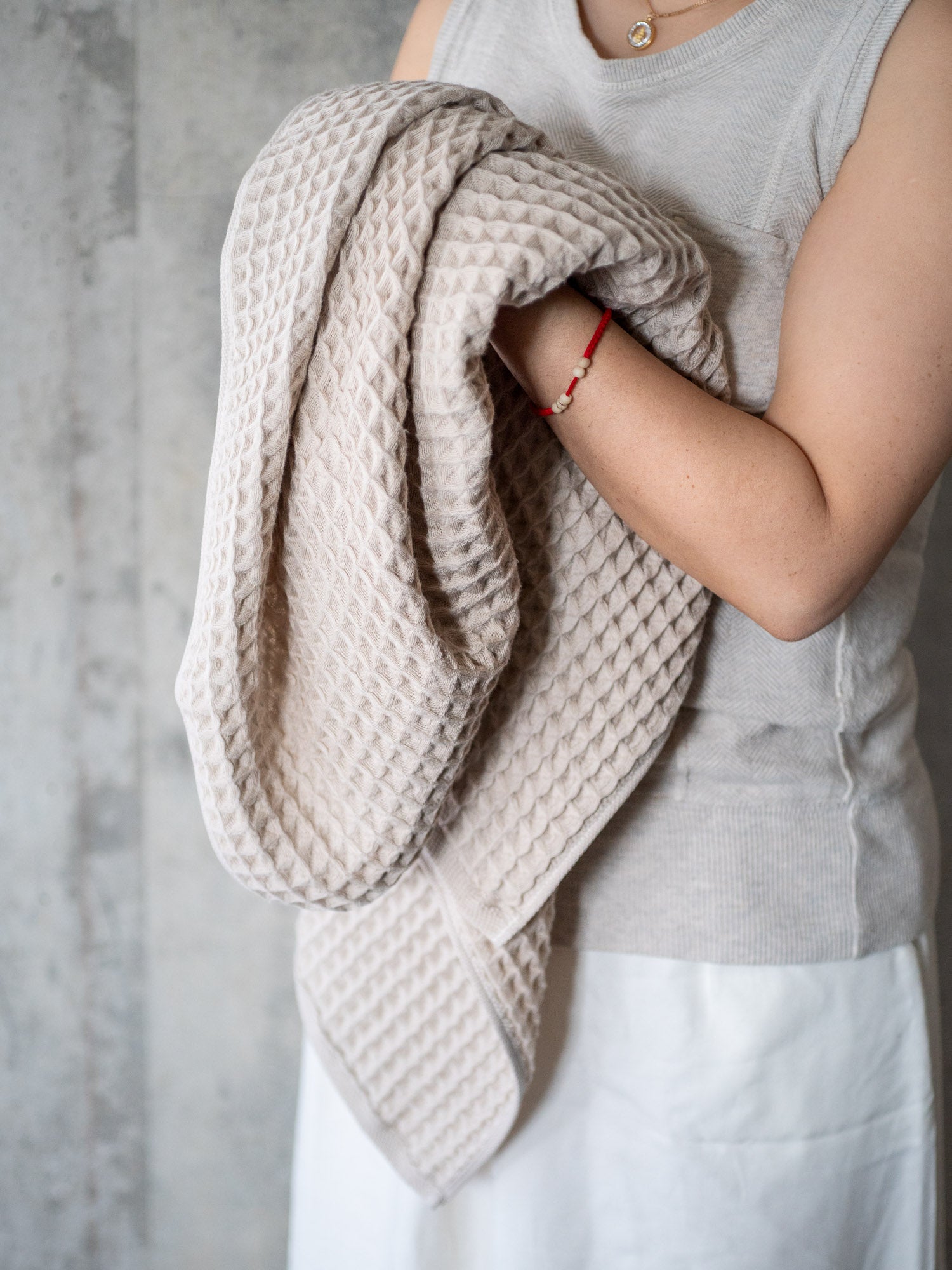 Air Waffle Towel – Beige