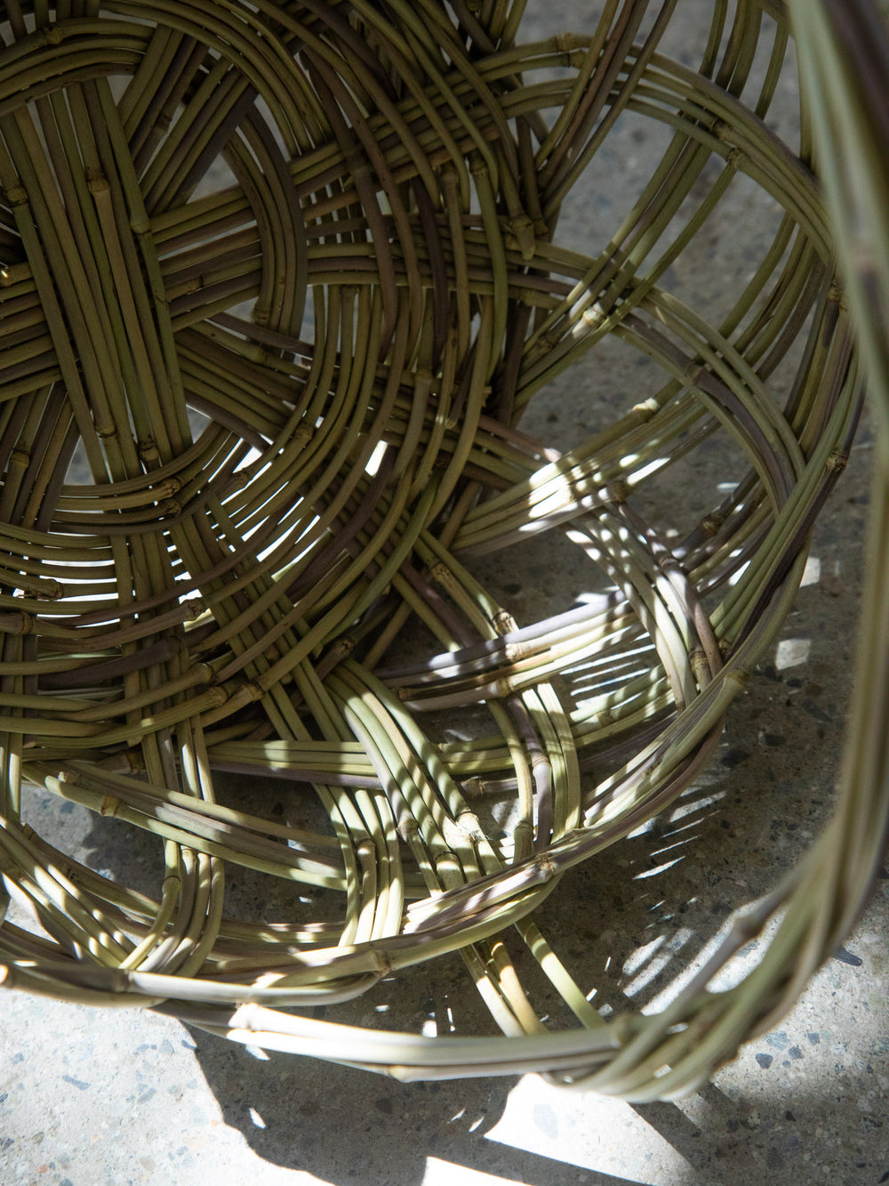 Kanchiku Bamboo Basket with Handle