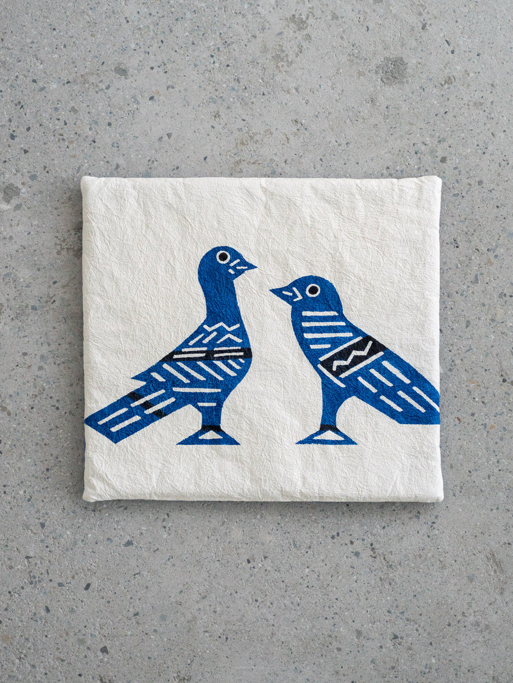 Washi Kakuza Paper Cushion – Blue Bird