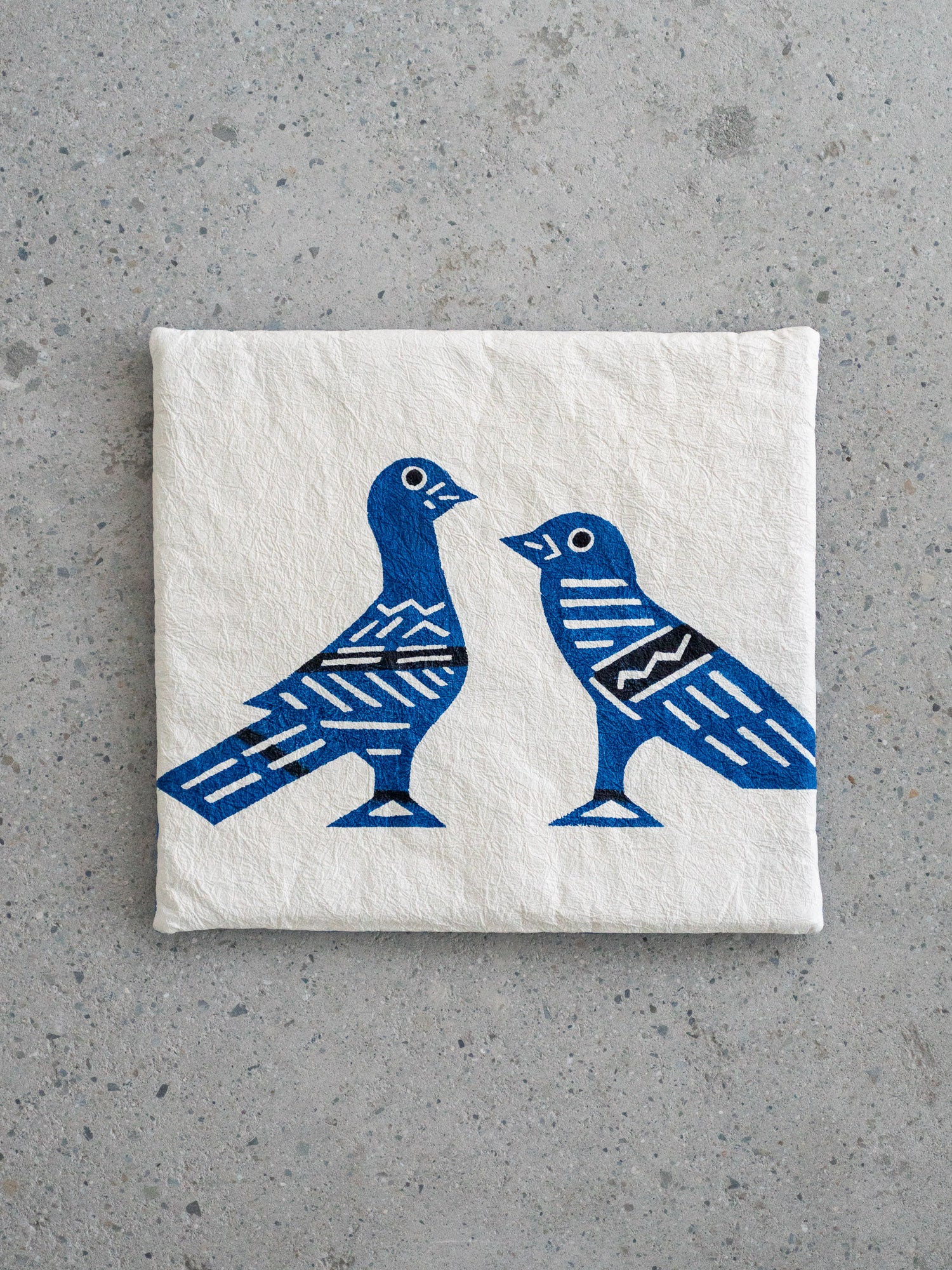 Washi Kakuza Paper Cushion – Blue Bird