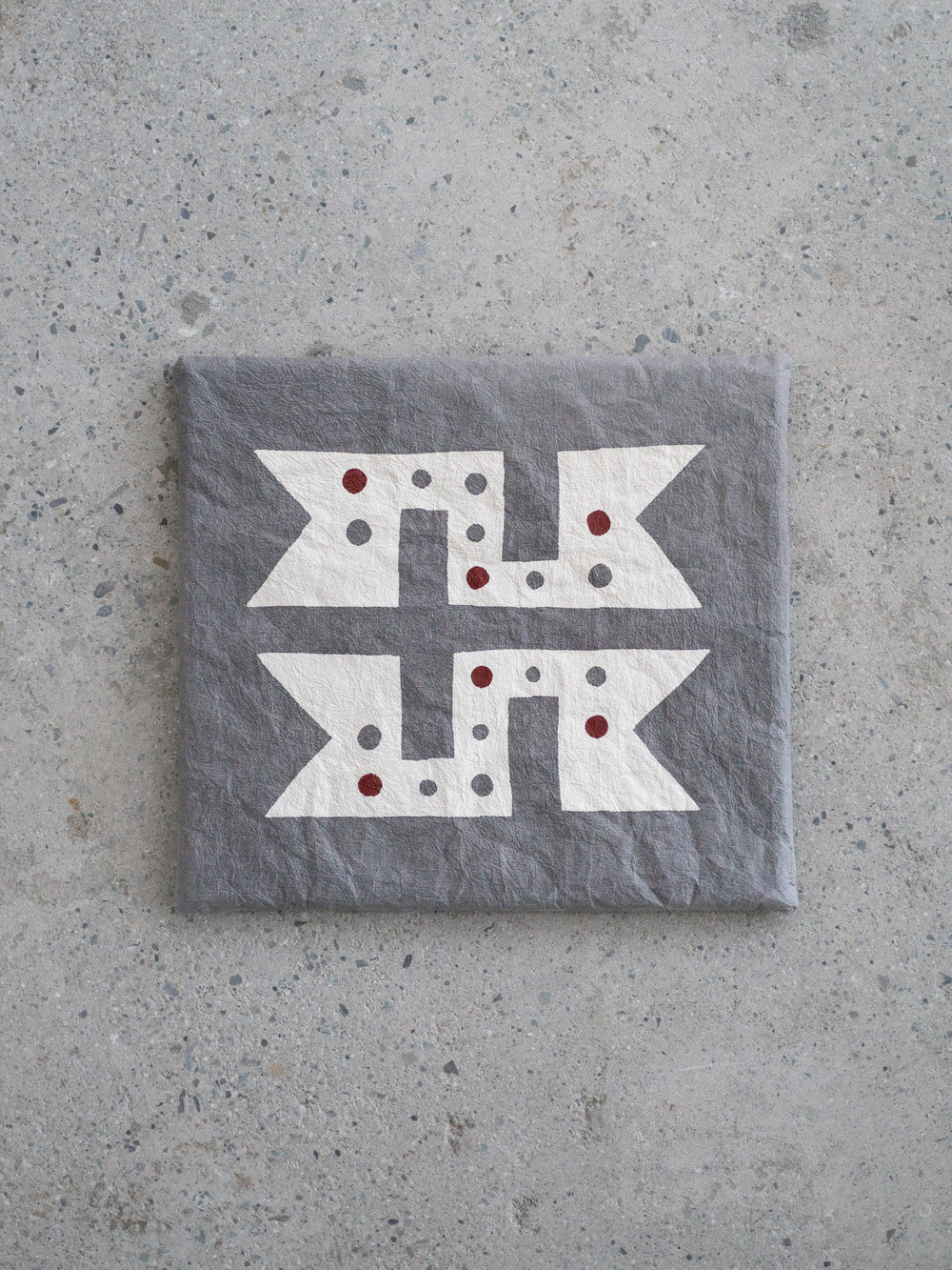 Washi Kakuza Paper Cushion – Design 3 Grey