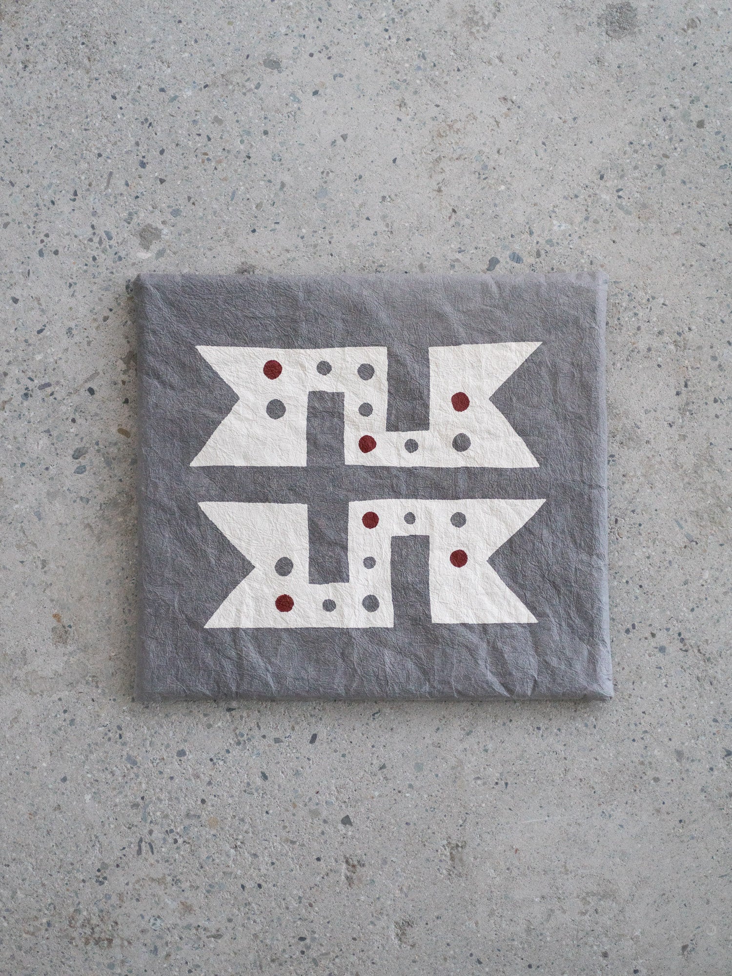 Washi Kakuza Paper Cushion – Design 3 Grey