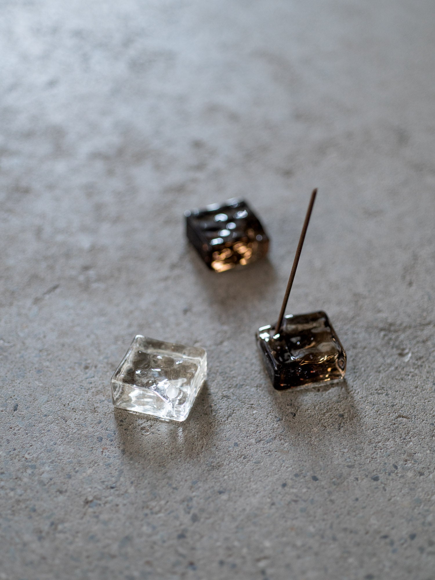 Glass Square Incense Holder