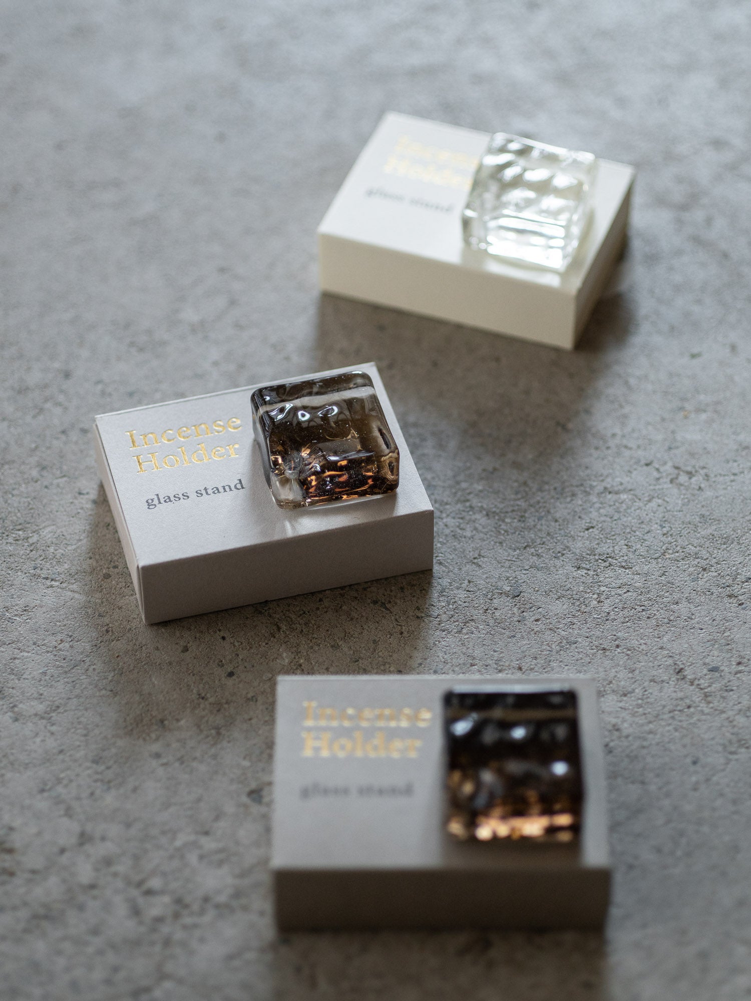 Glass Square Incense Holder