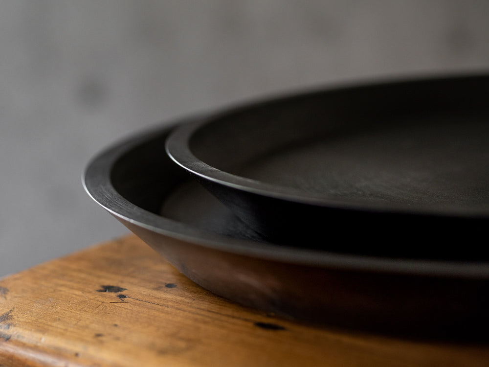 Masashi Ifuji Round Tray – Veg-dyed Black