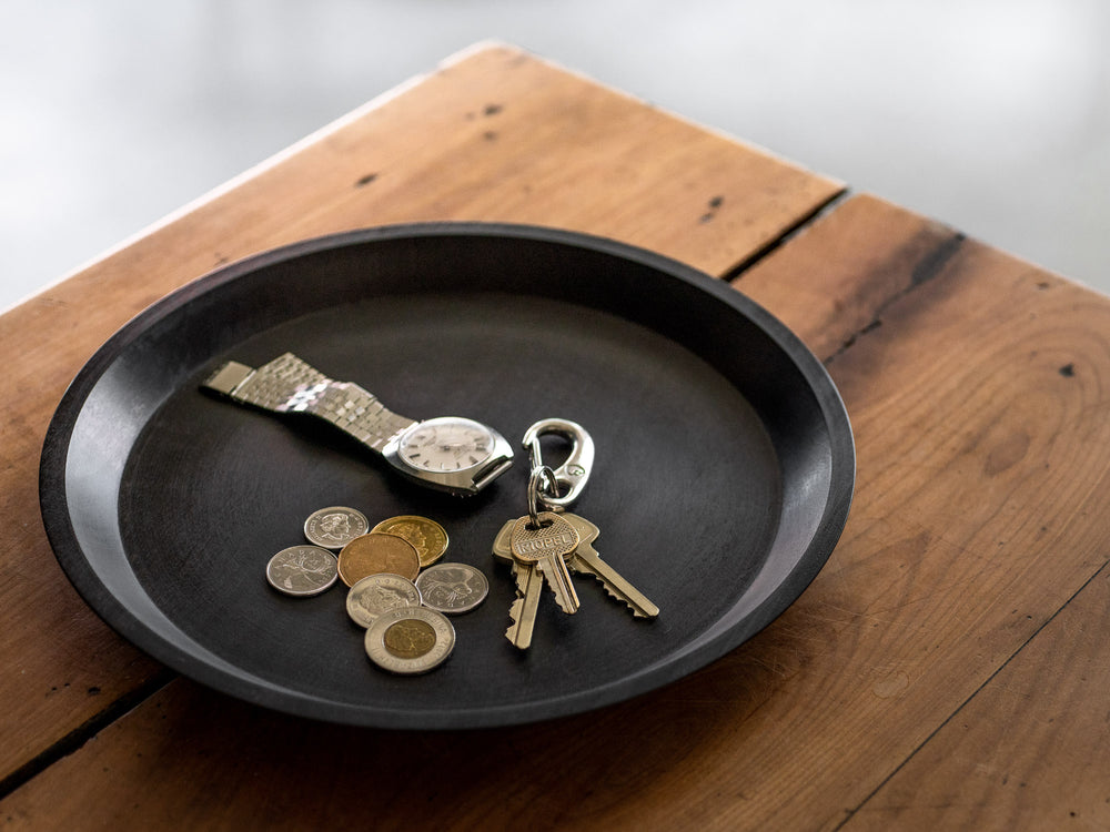 Masashi Ifuji Round Tray – Veg-dyed Black