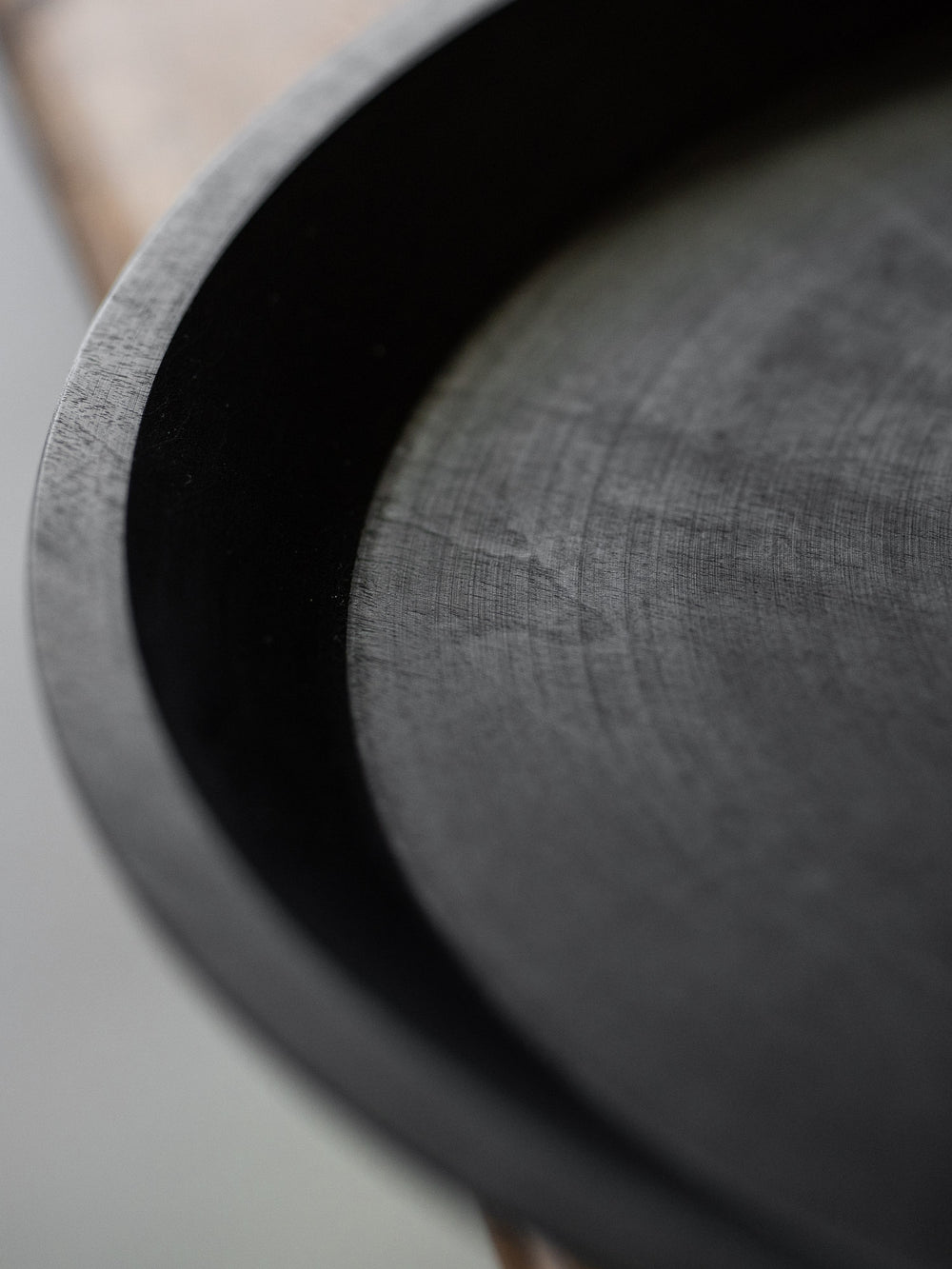 Masashi Ifuji Round Tray – Veg-dyed Black