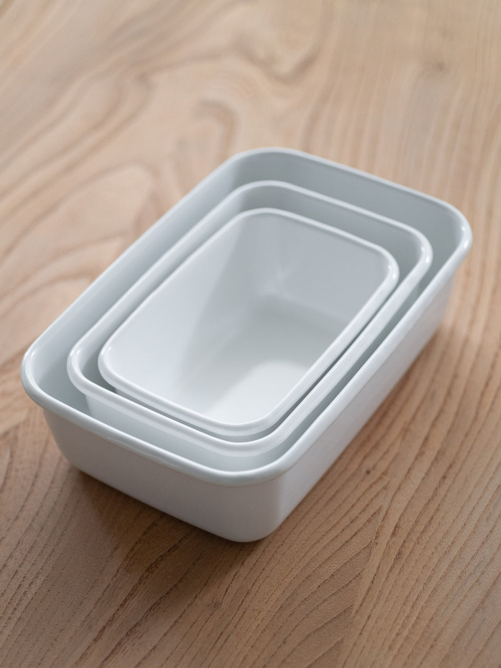 Noda Horo Enamel Container – Deep Rectangle