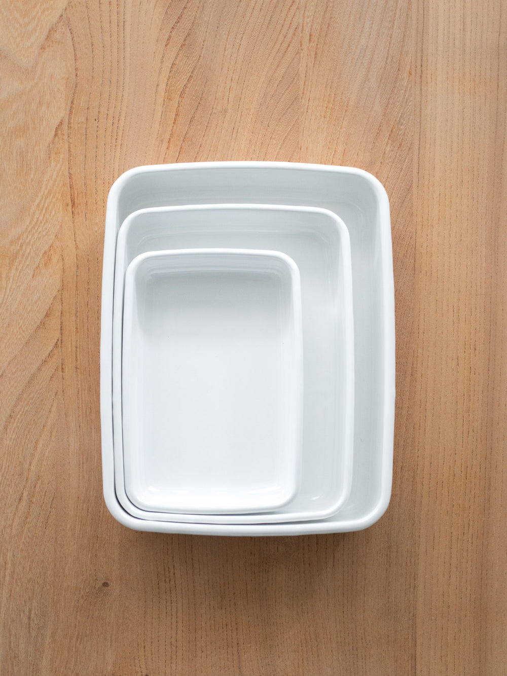 Noda Horo Enamel Container – Shallow Rectangle