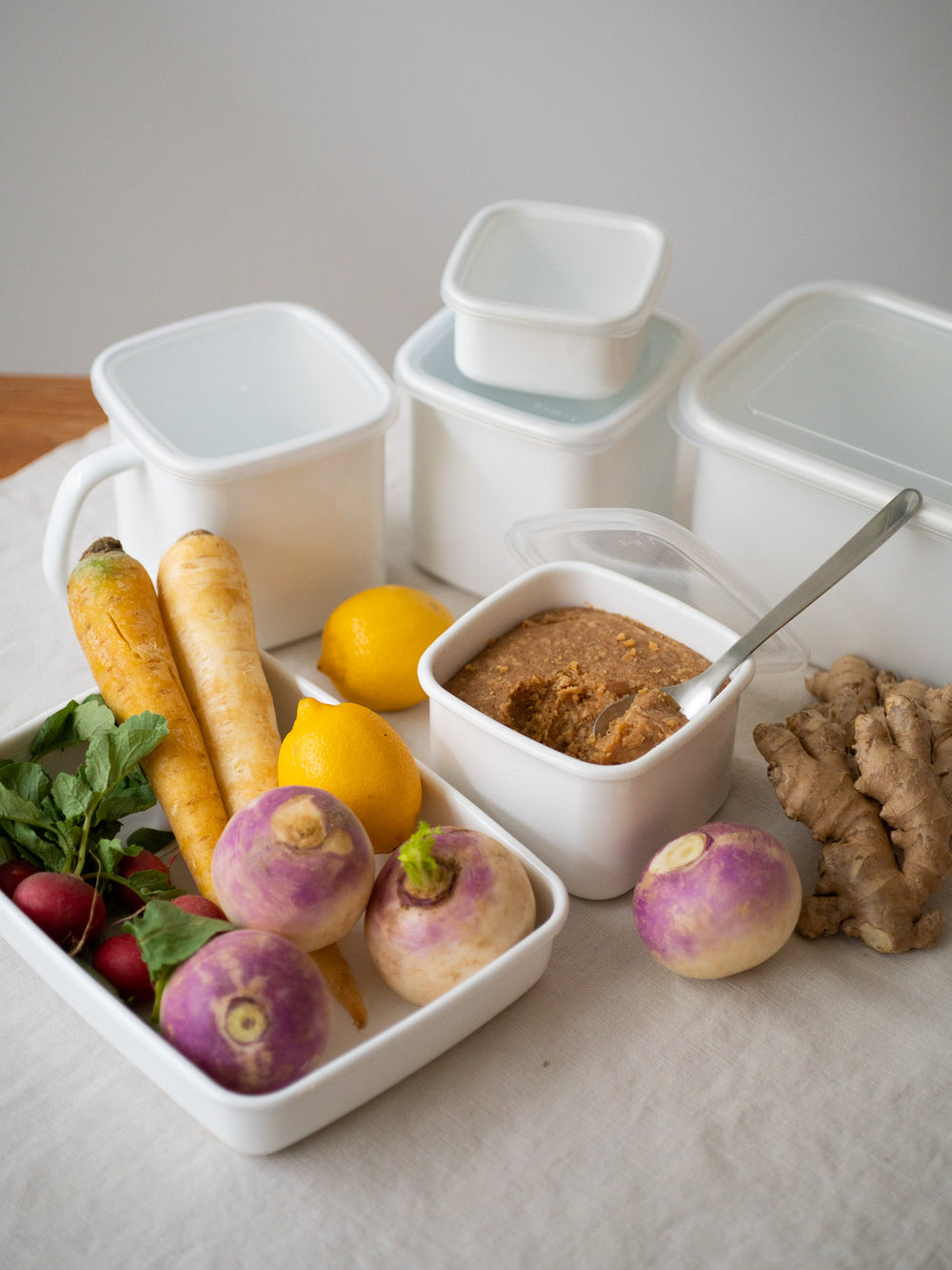 Noda Horo Enamel Container – Shallow Rectangle