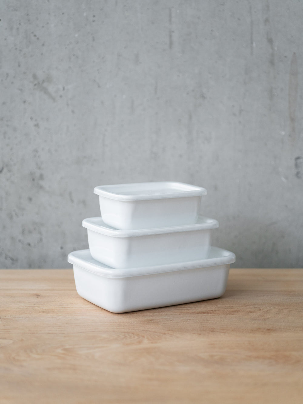 Noda Horo Enamel Container – Deep Rectangle