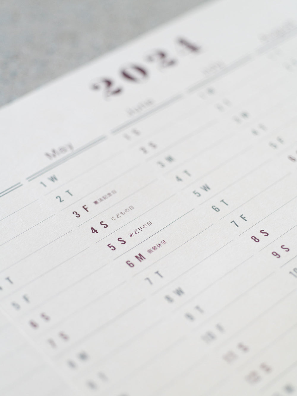 One Year Wall Calendar 2024