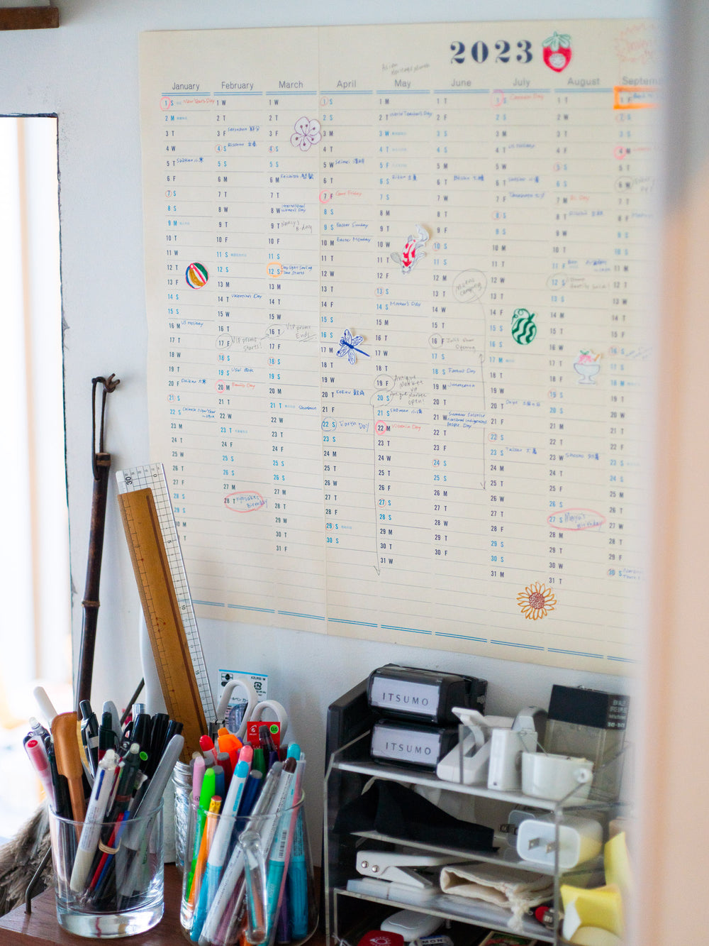 One Year Wall Calendar 2024