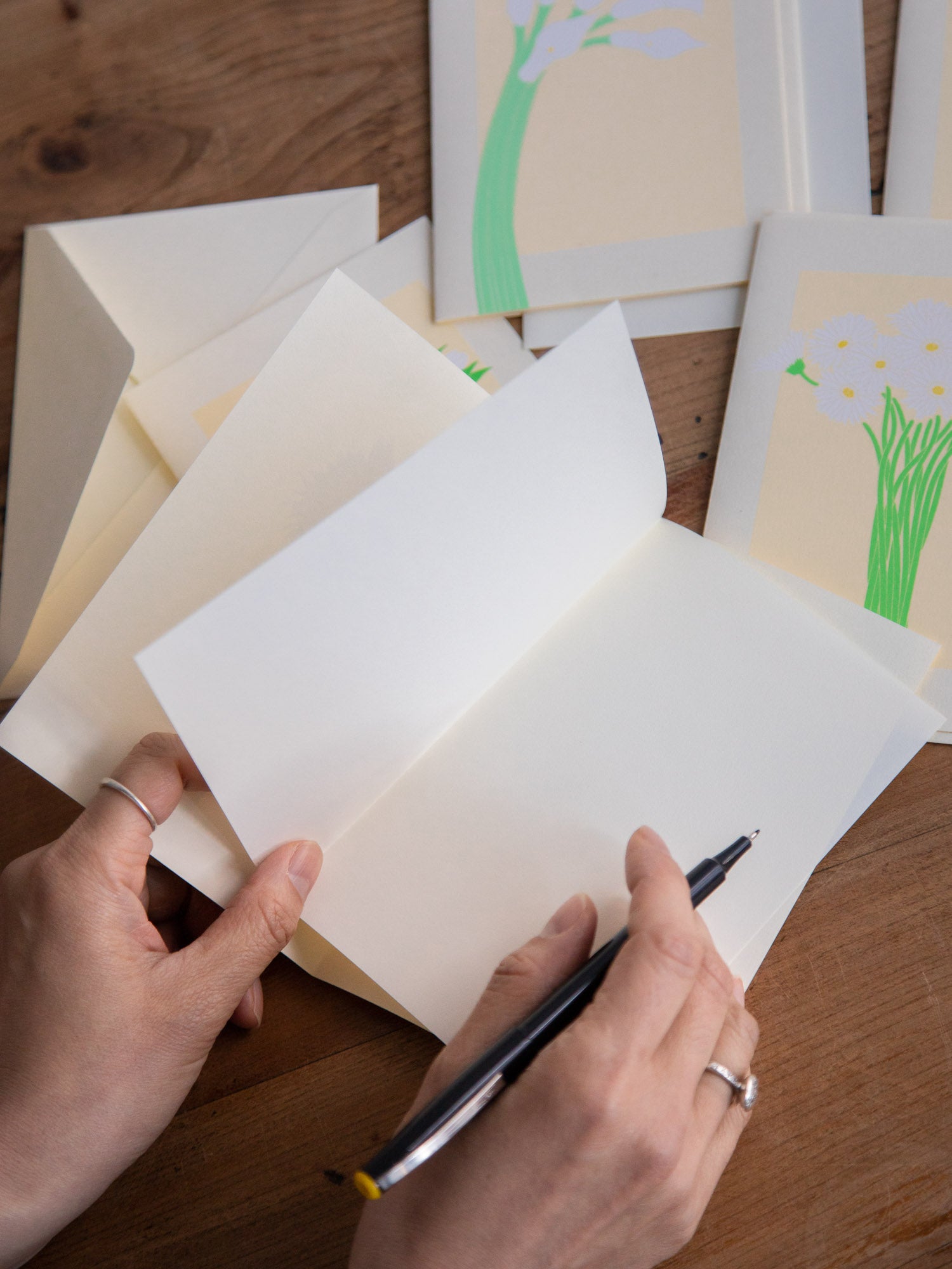 Silk Screen Flower Greeting Card