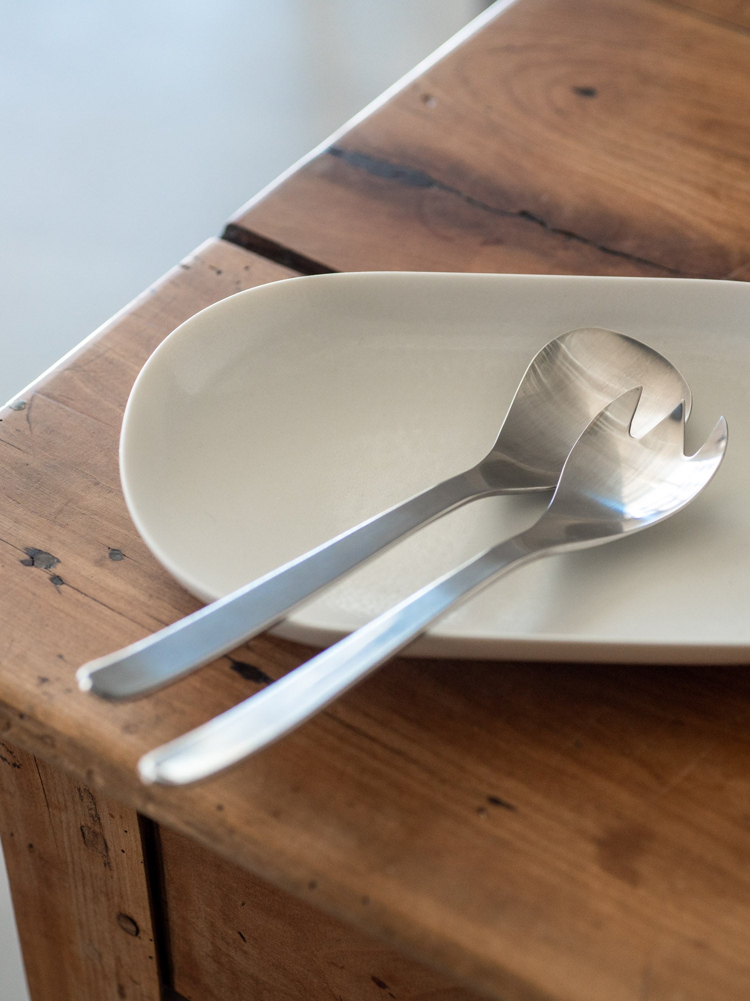 Sori Yanagi Stainless Service Spoon & Fork