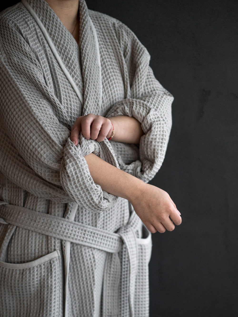 Air Waffle Robe – Grey