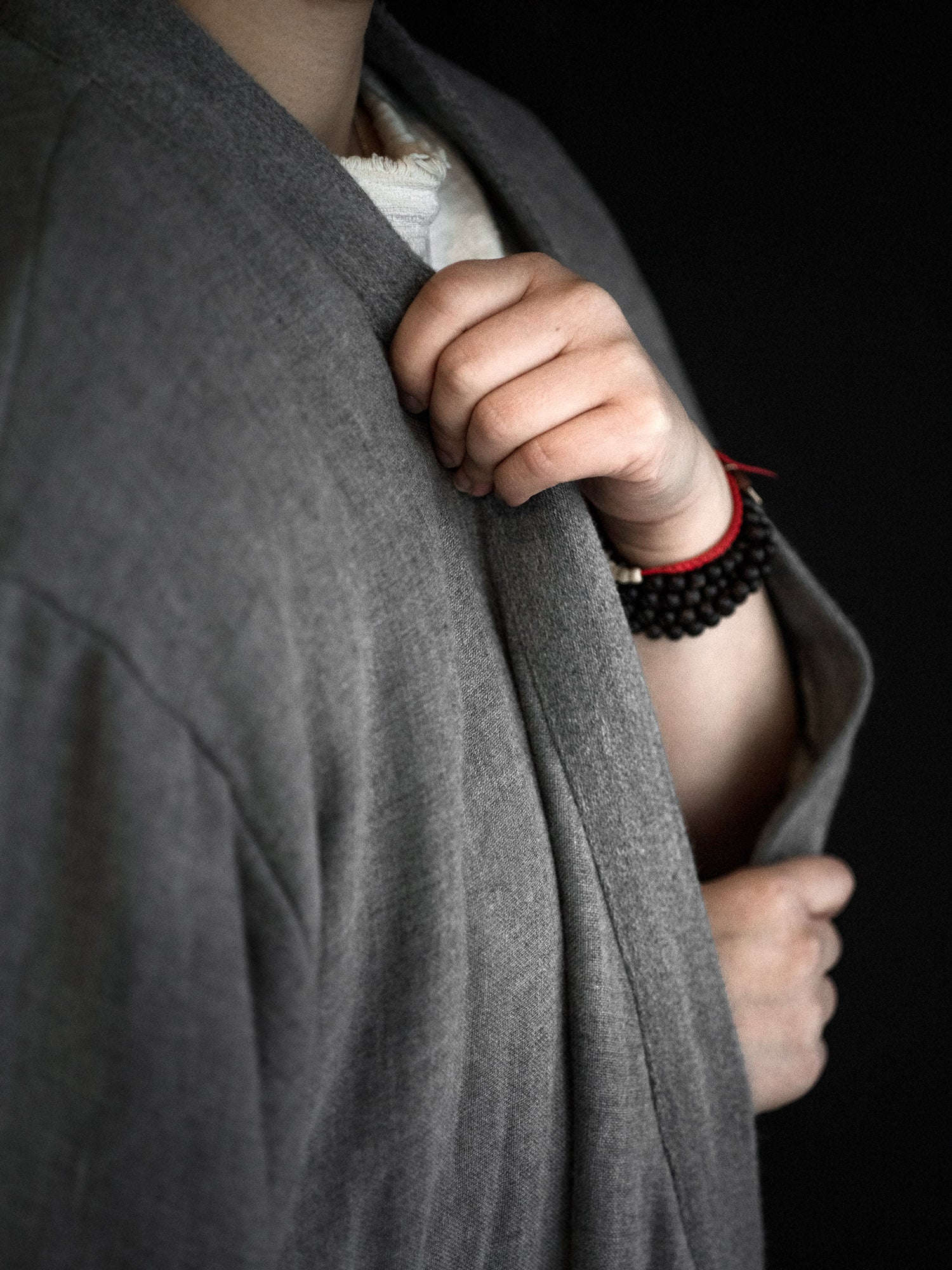 Sumi Gauze & Pile Kimono Robe