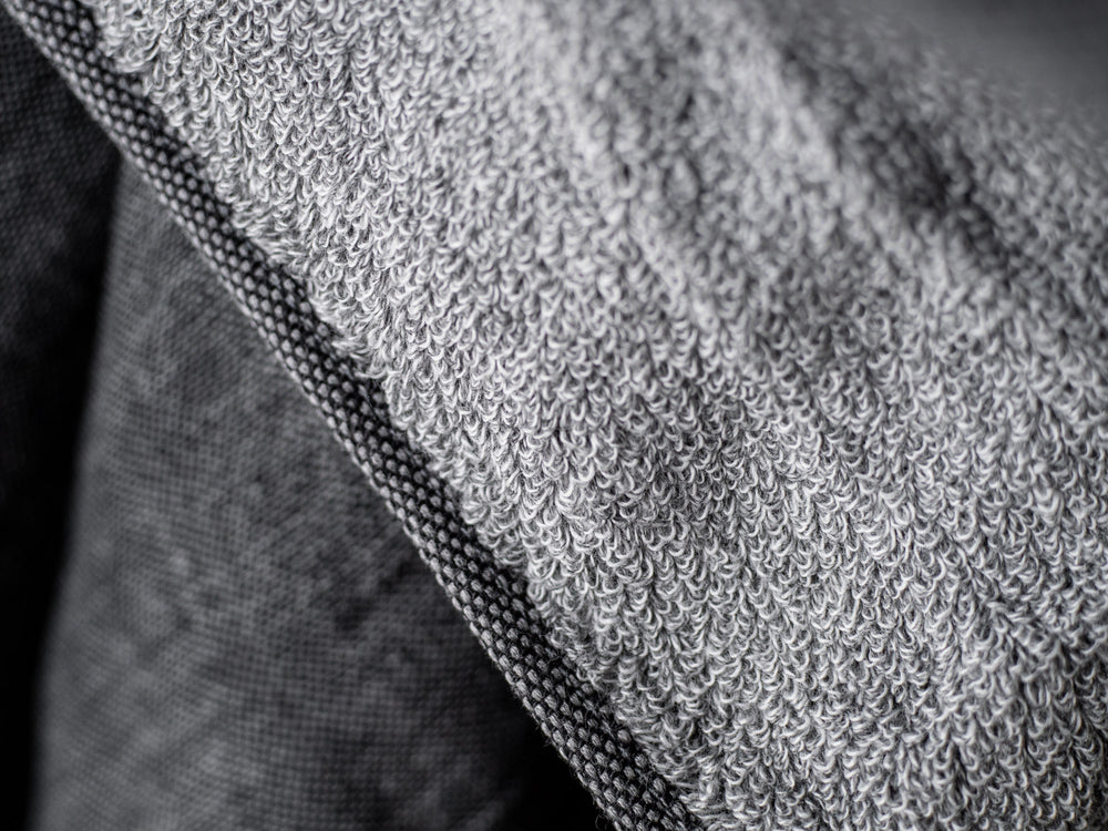 Zen Charcoal Gauze & Pile Towel – Dark Grey