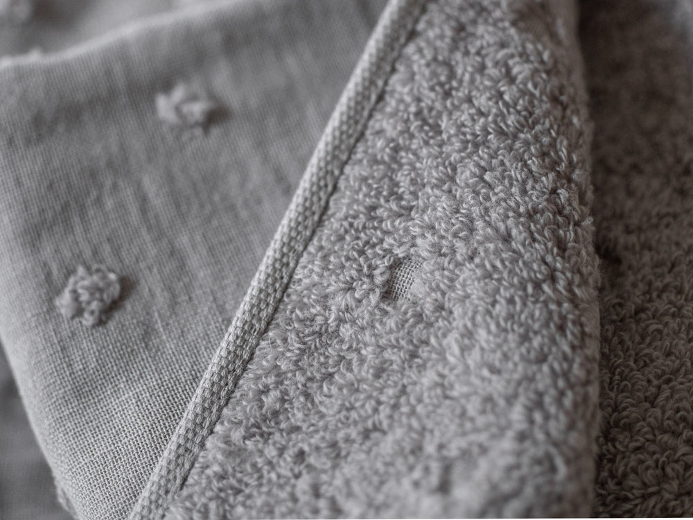 Zero Twist Gauze Dot Towel – Grey