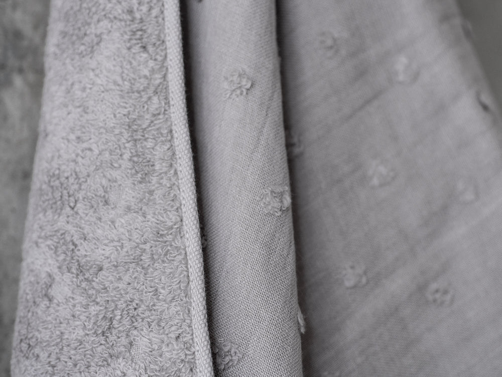 Zero Twist Gauze Dot Towel – Grey
