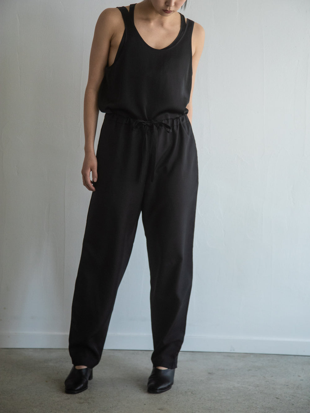 Unisex Silk Long Pants - Black