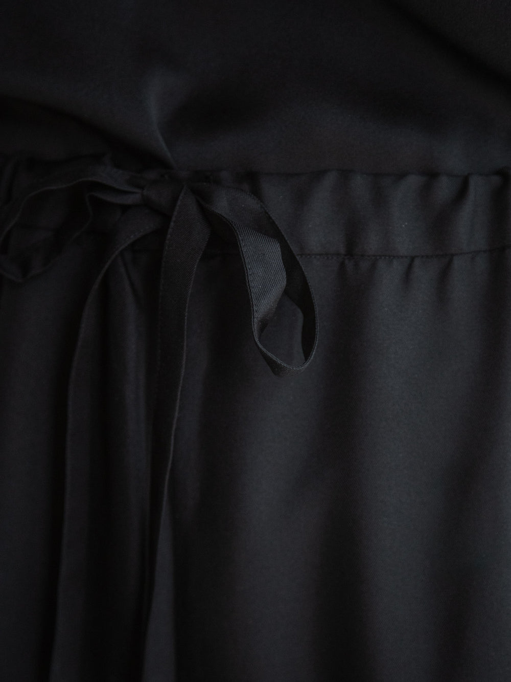 Unisex Silk Long Pants - Black