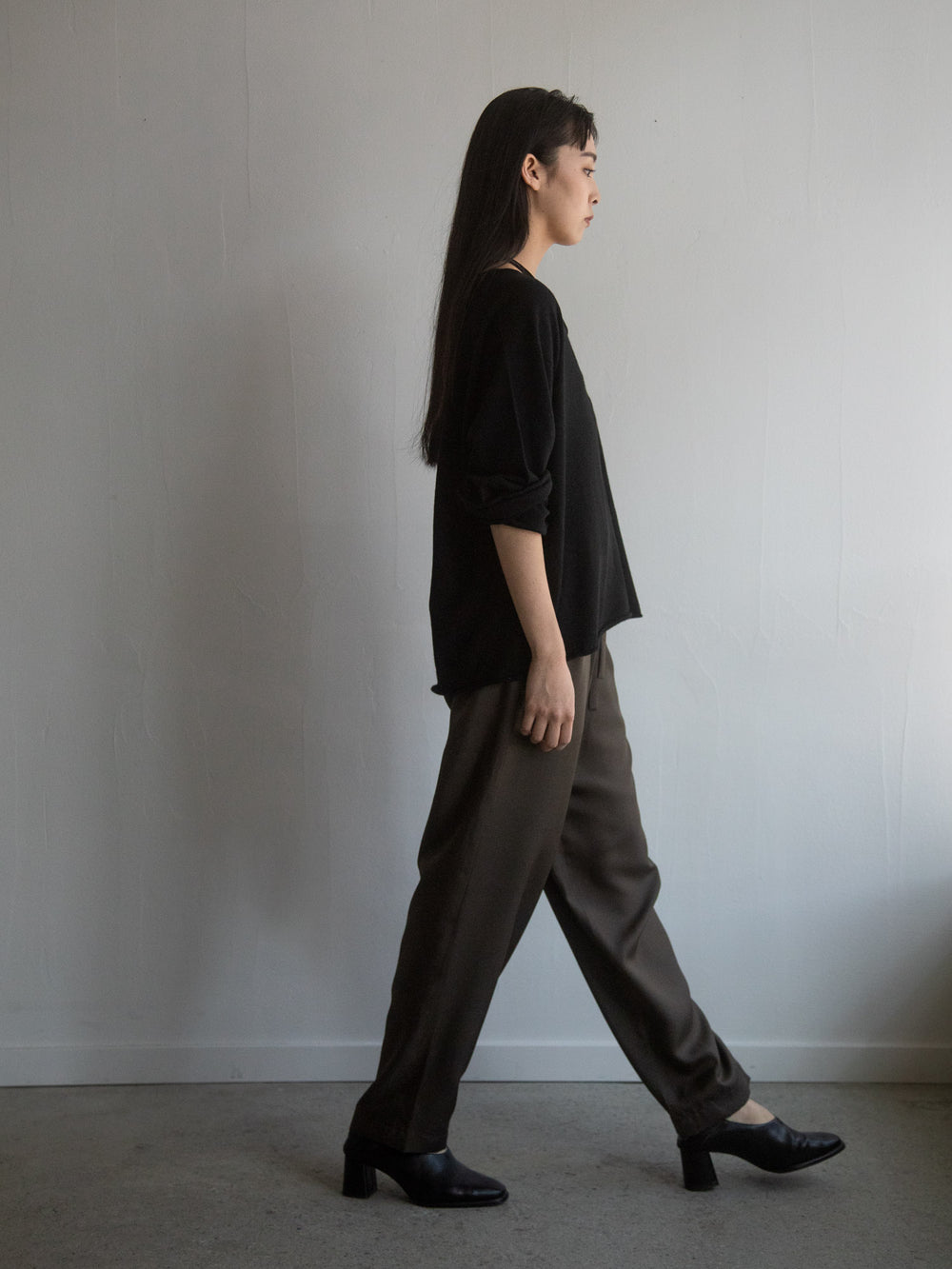 Unisex Silk Long Pants - Brown