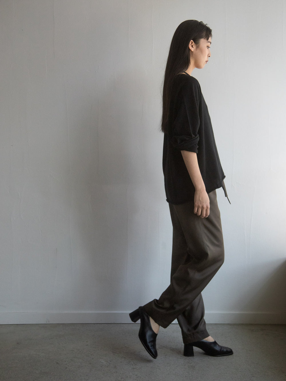 Unisex Silk Long Pants - Brown