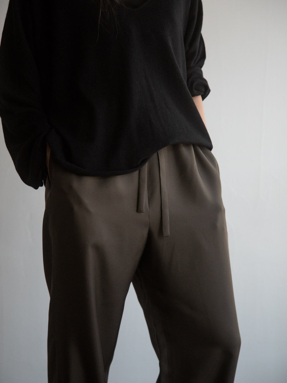 Unisex Silk Long Pants - Brown