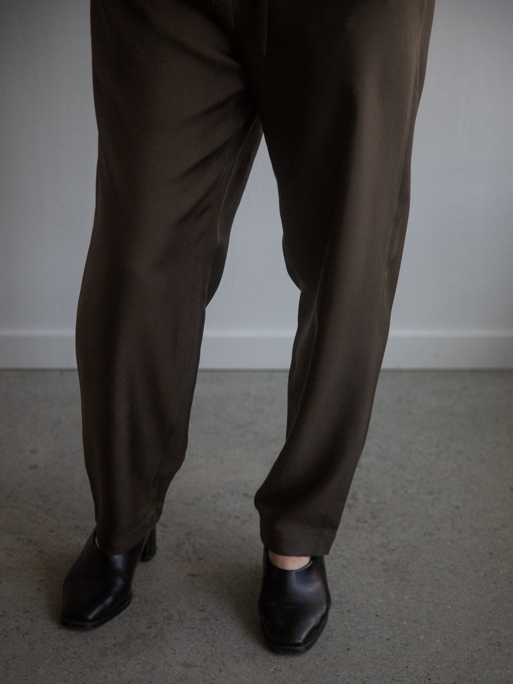 Unisex Silk Long Pants - Brown