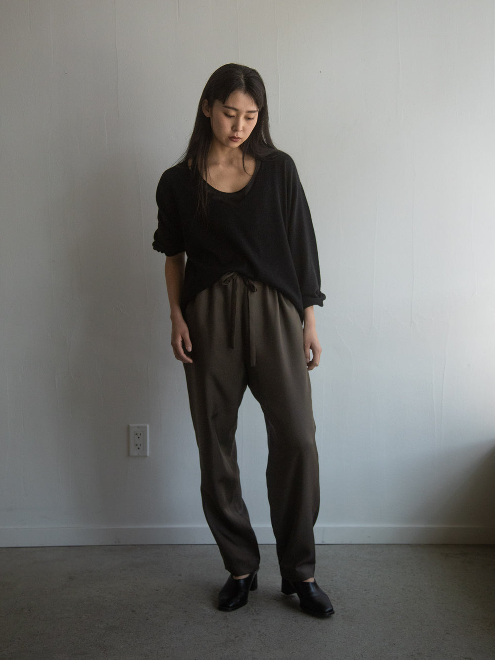 Unisex Silk Long Pants - Brown