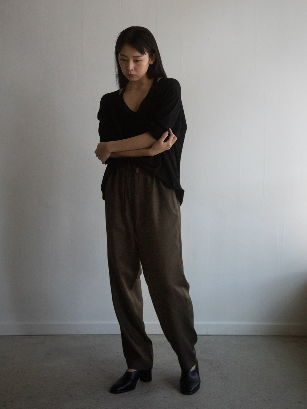 Unisex Silk Long Pants - Brown