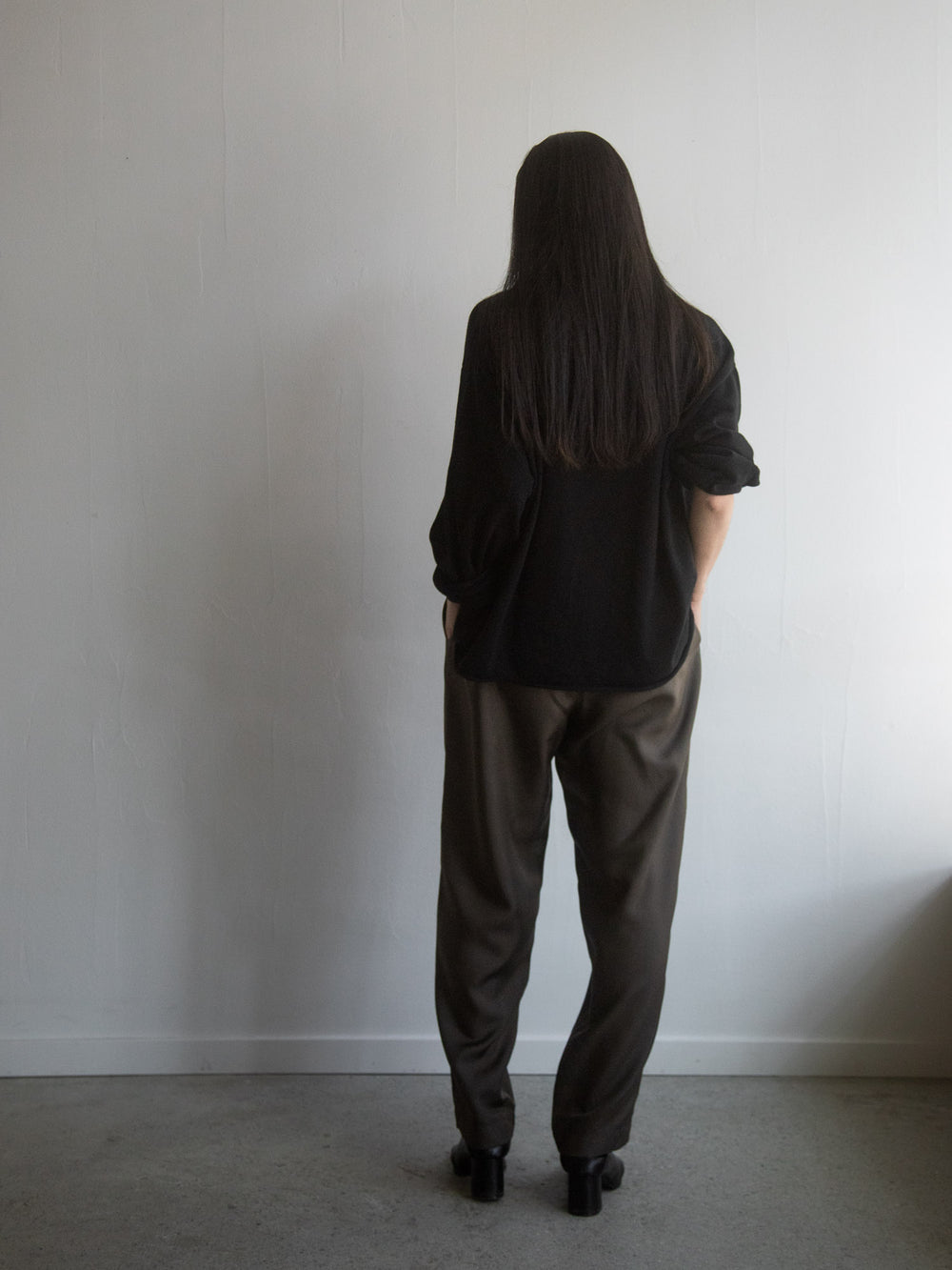 Unisex Silk Long Pants - Brown