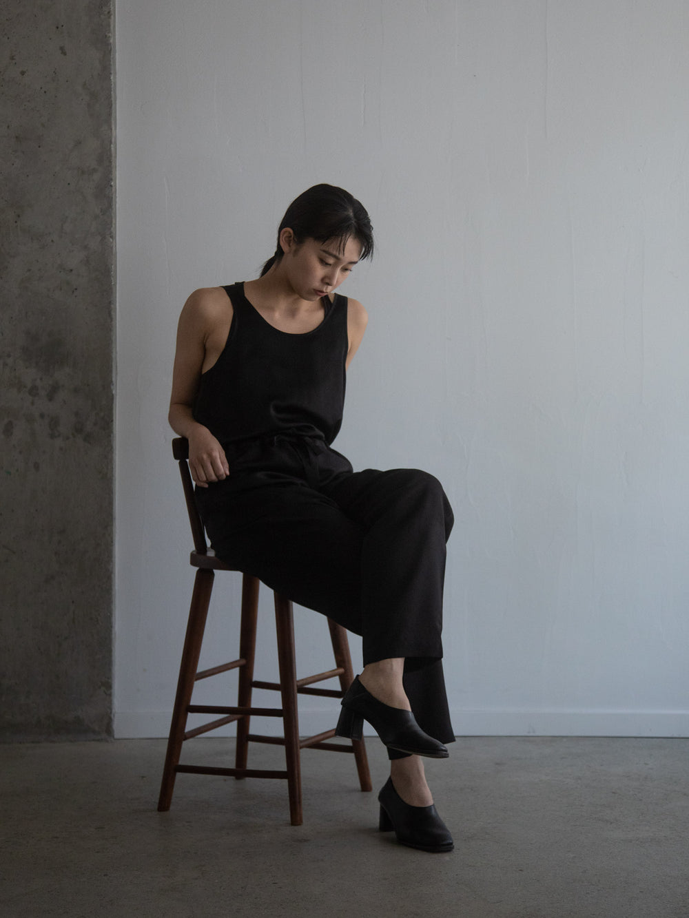 Unisex Silk Long Pants - Black