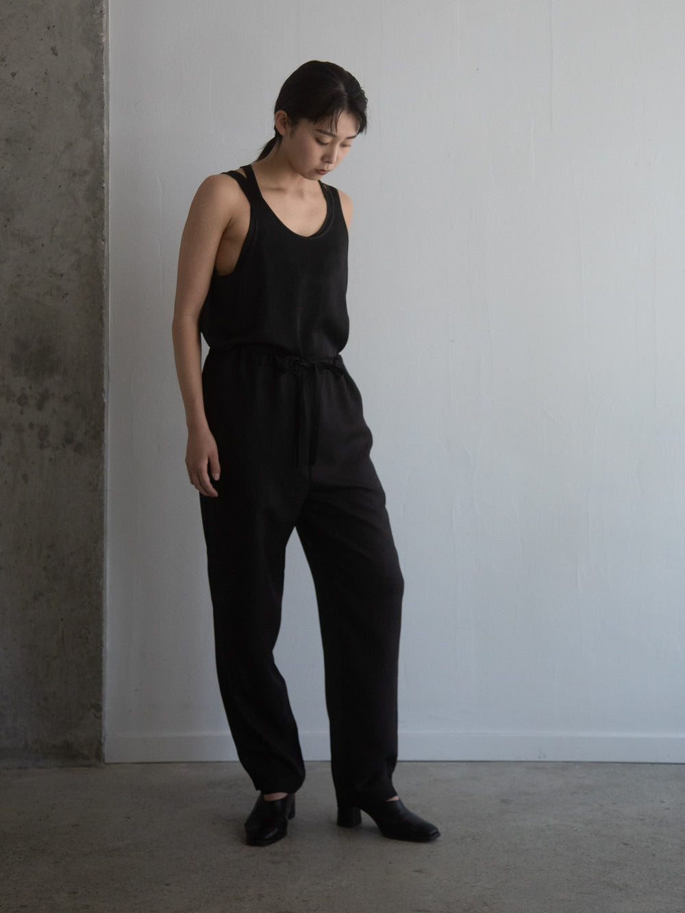 Unisex Silk Long Pants - Black