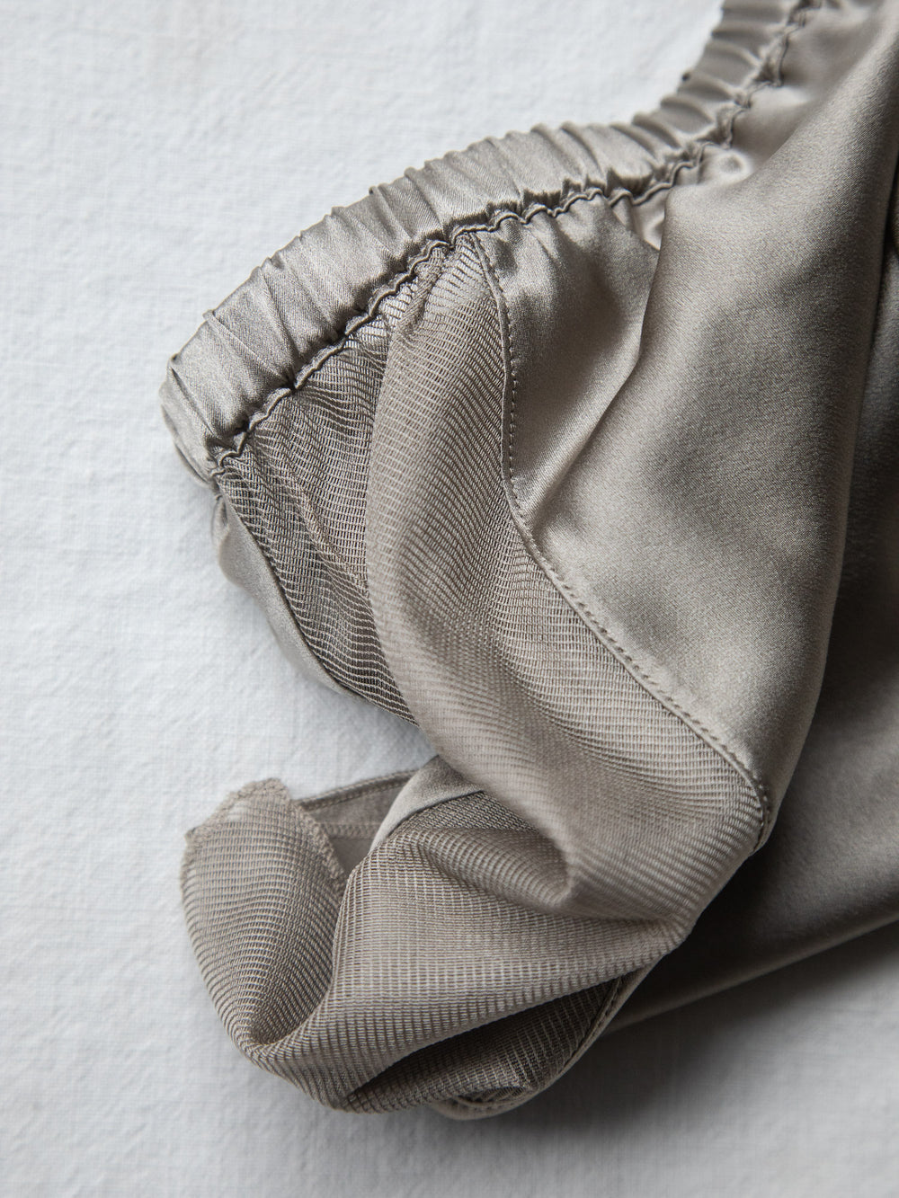 Silk Trapèze Mesh Panty - Beige