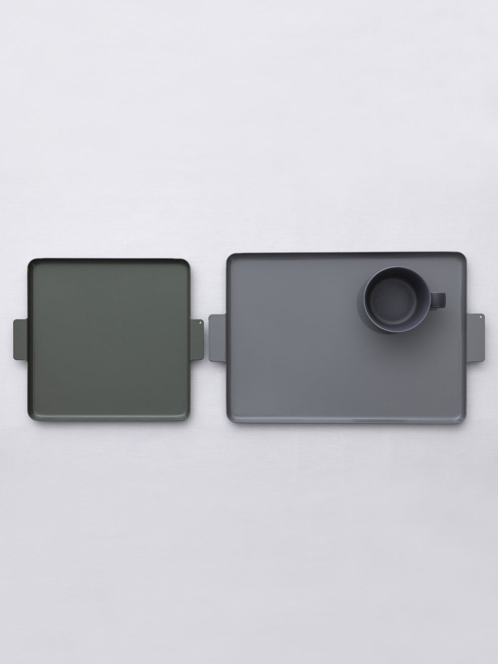 Aluminum Rectangle Tray – Dove White