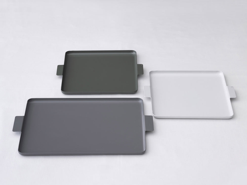 Aluminum Rectangle Tray – Dove White