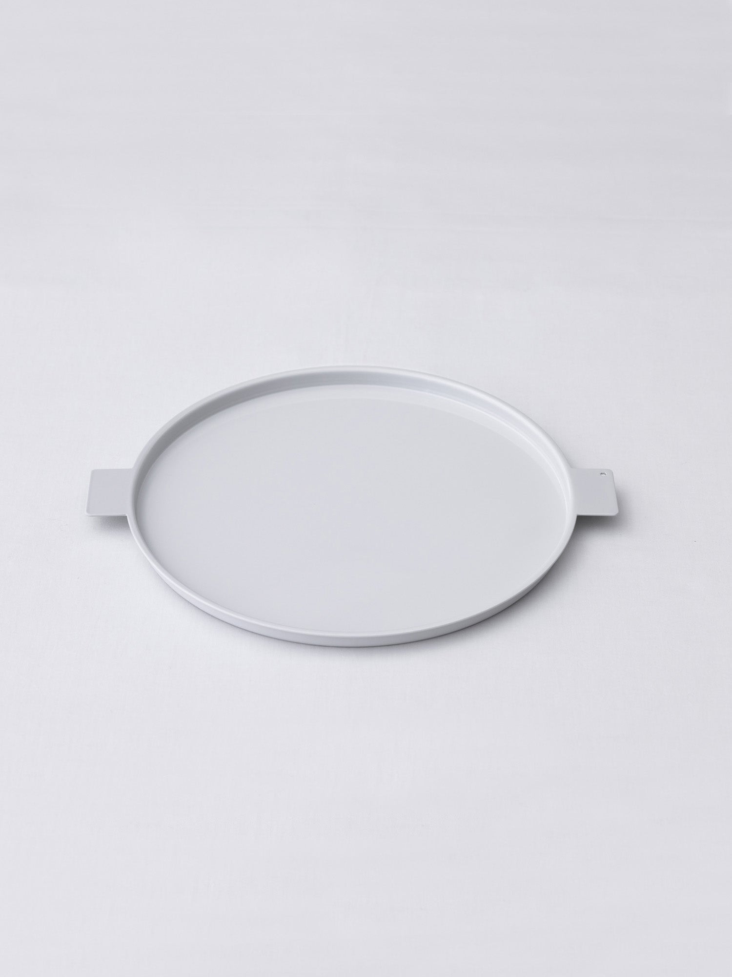 Aluminum Round Tray – Dove White
