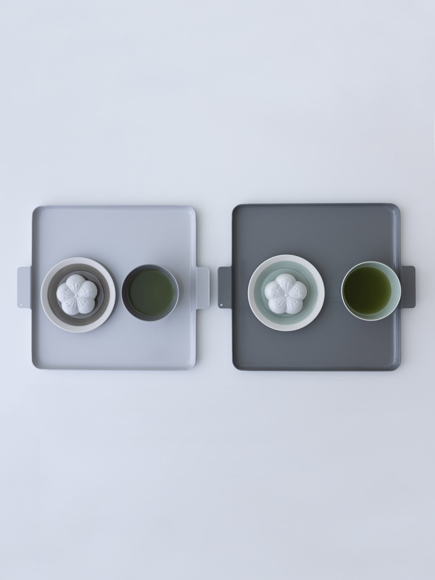 Aluminum Square Tray – Dove White